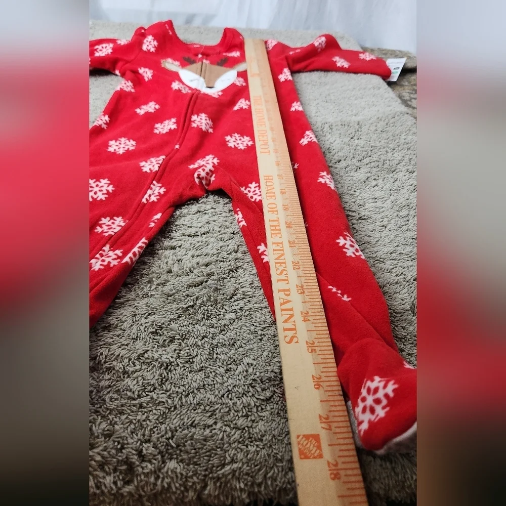 Carter's Just One You Toddler Long Sleeve Christmas Fleece Footed Pajama 18M